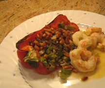 Red Peppers with Spicy Shrimp